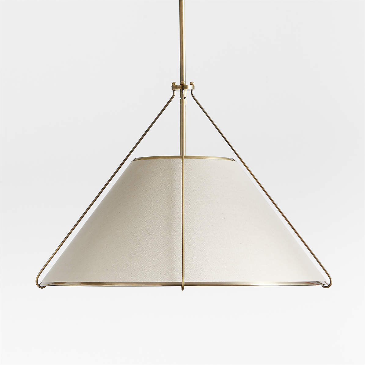 Art Deco Pendant Light with Conical Linen Shade, Industrial Hanging Lighting Fixture over Kitchen Island, Unique Ceiling Light for Dining Room, Breakfast Nook, Sink Bar, Hallway