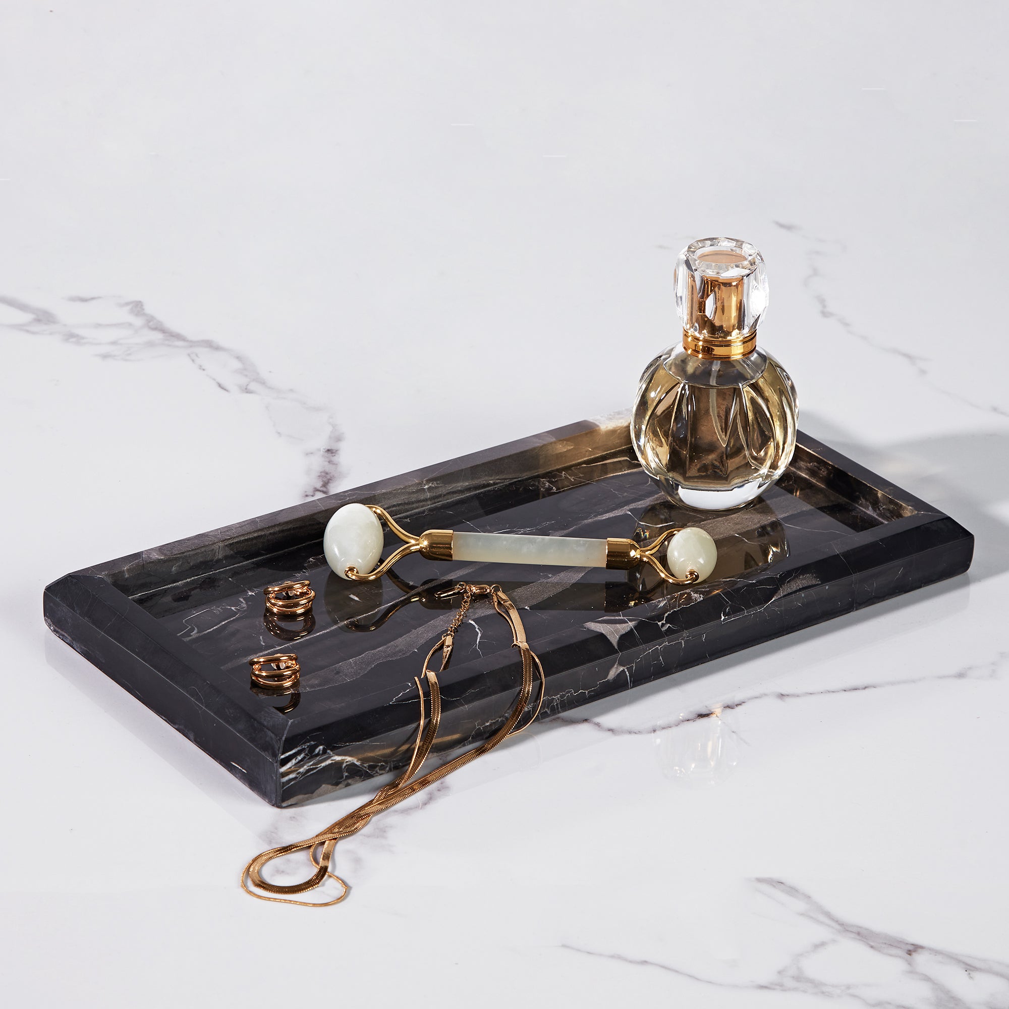 Elegant Marble/Travertine Tray Collection, Elevated Luxury Tray Collec – So  Unique Home