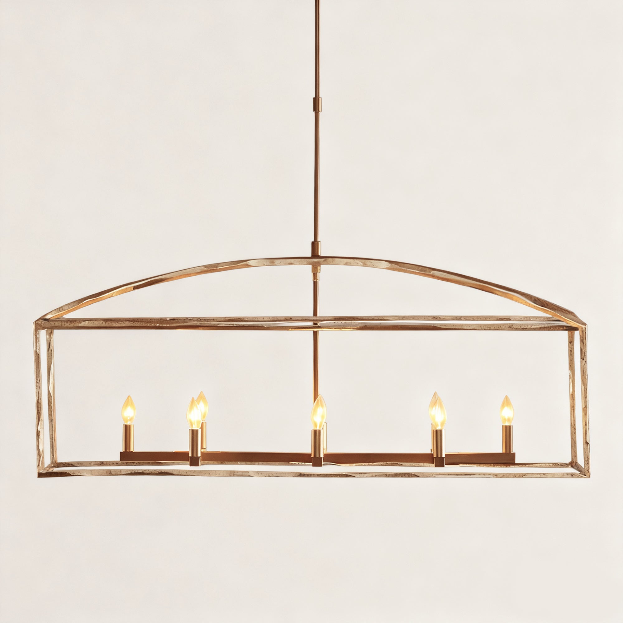 ForgeCurve Dining Chandelier - Modern Hand-Forged Chandelier with Organic Curves Suitable for Dining Room And Living Room