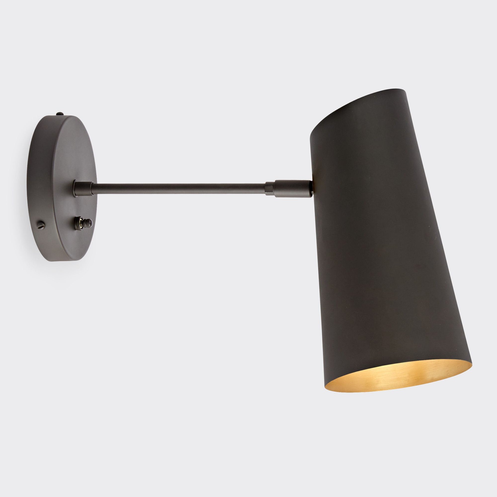 Metal Medium Streamline Glow Sconce - Articulating Brass Wall Lights for Living Room