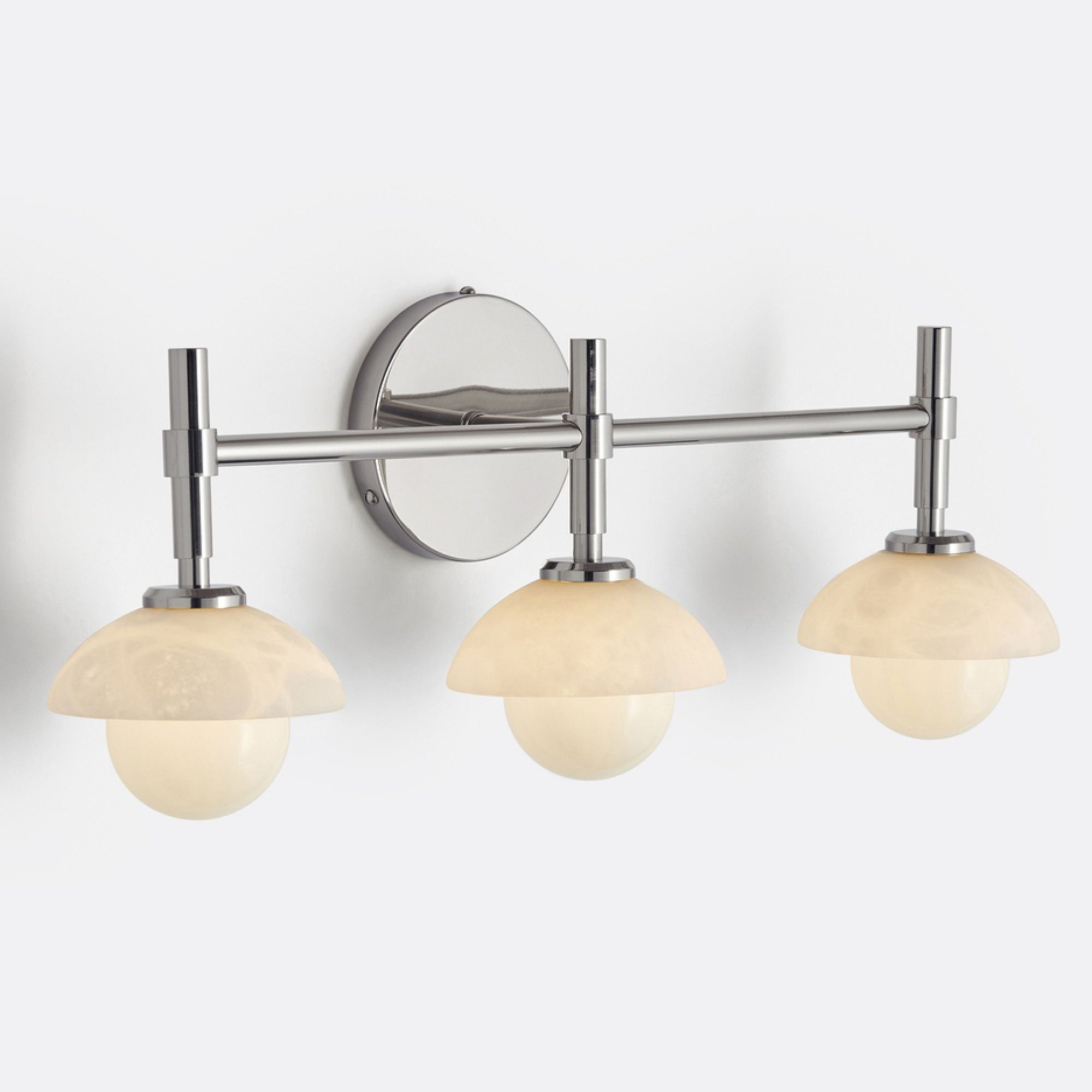 Opulent Glow Hand-Carved Alabaster Bathroom Sconce with Opal Shades - Elegant Light Fixture for Bedrooms, Bathrooms, and Living Rooms