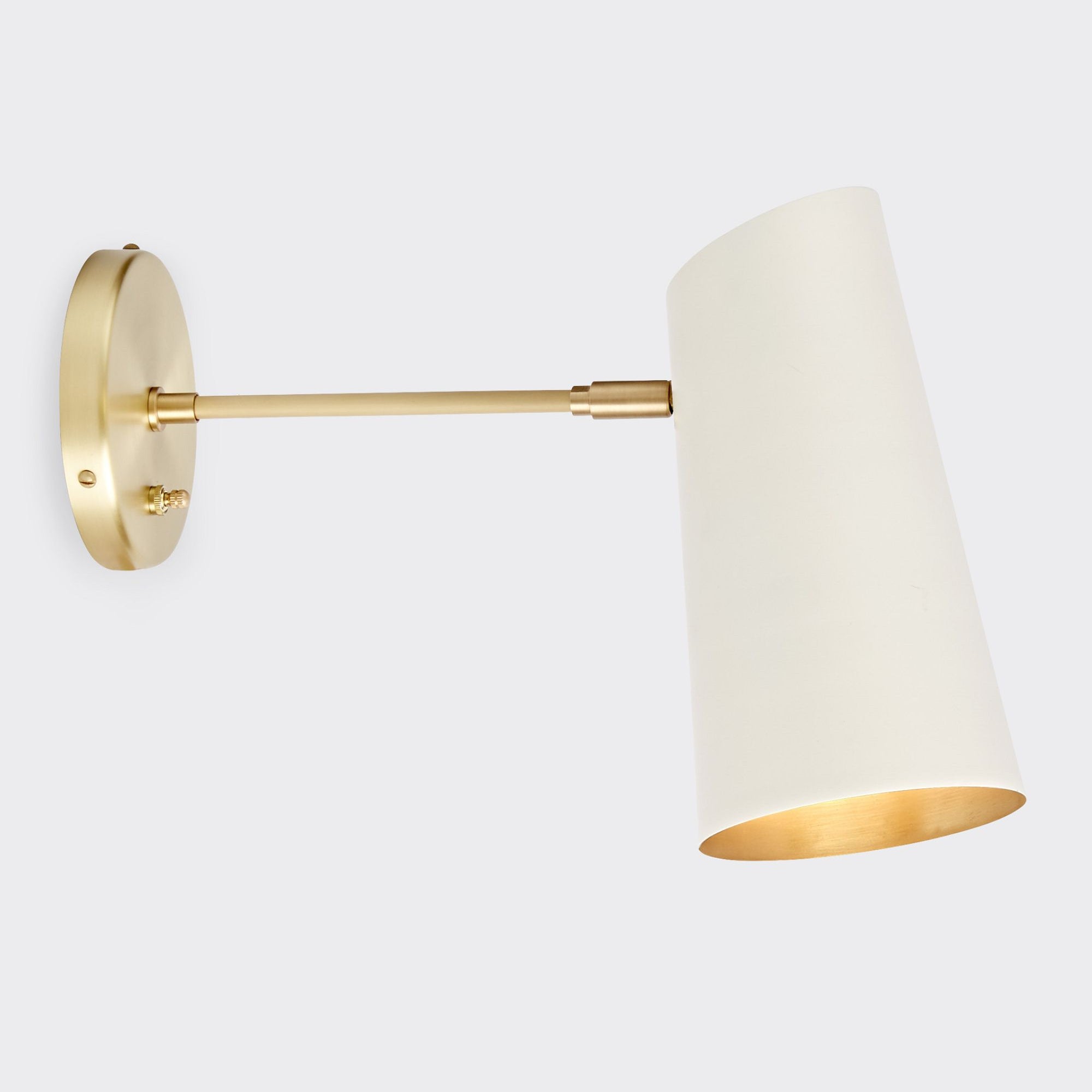 Metal Medium Streamline Glow Sconce - Articulating Brass Wall Lights for Living Room