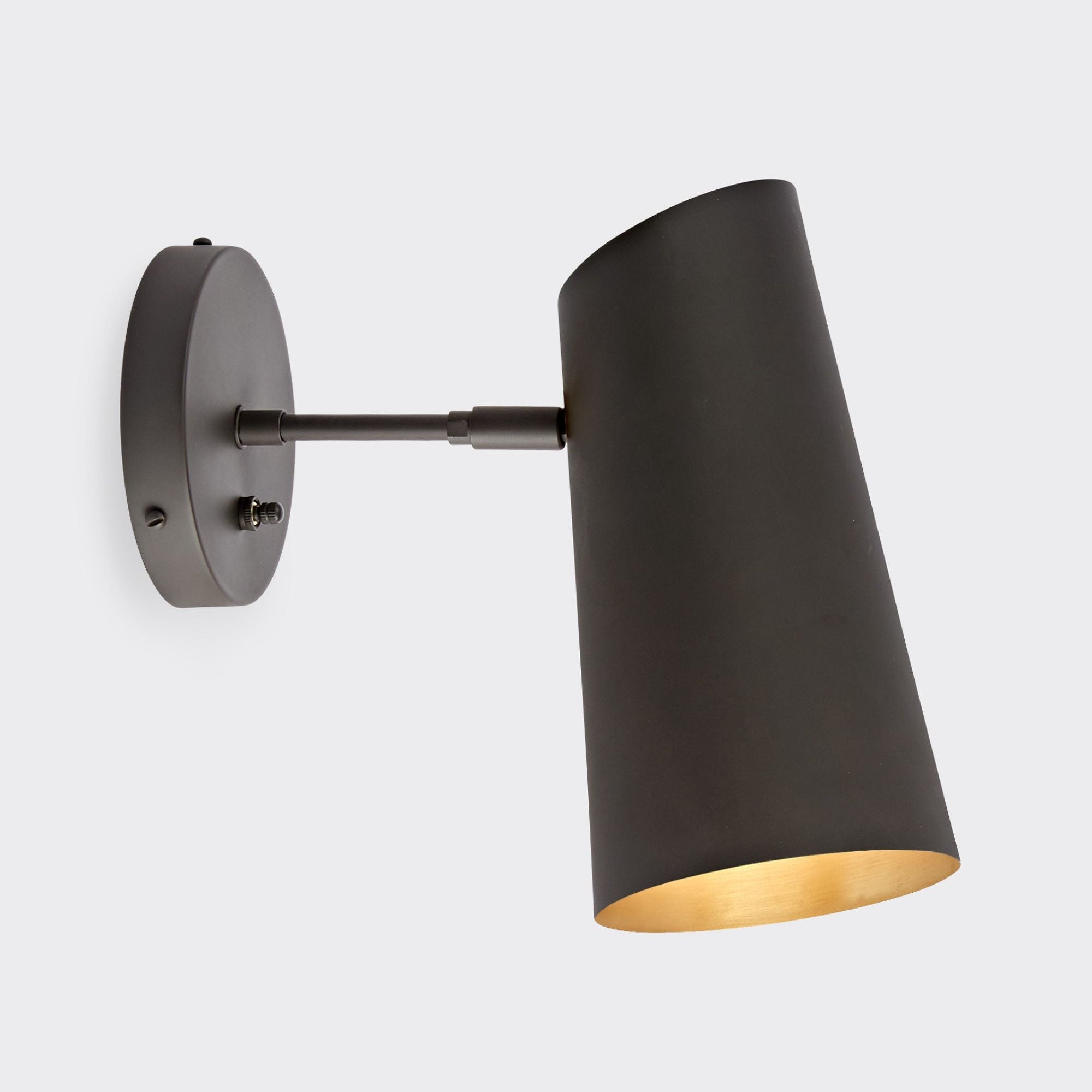 Metal Medium Streamline Glow Sconce - Articulating Brass Wall Lights for Living Room