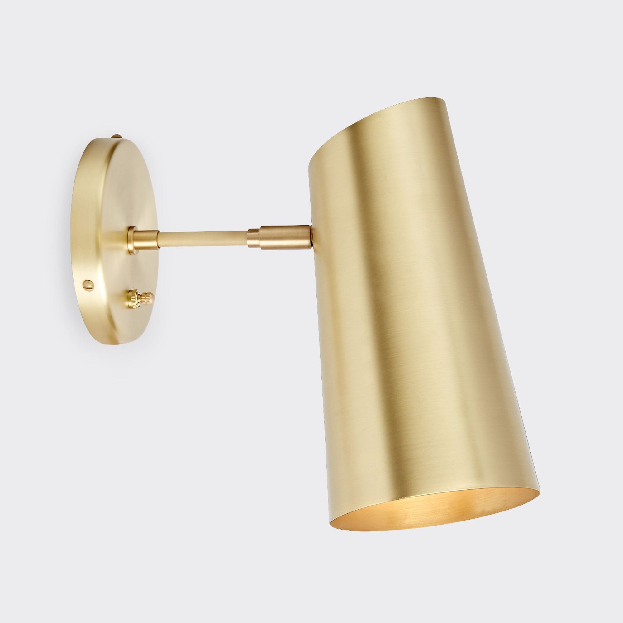 Metal Medium Streamline Glow Sconce - Articulating Brass Wall Lights for Living Room
