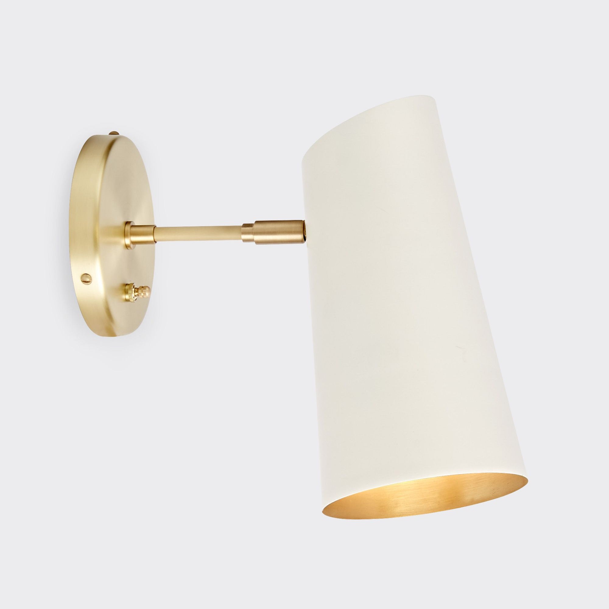 Metal Medium Streamline Glow Sconce - Articulating Brass Wall Lights for Living Room