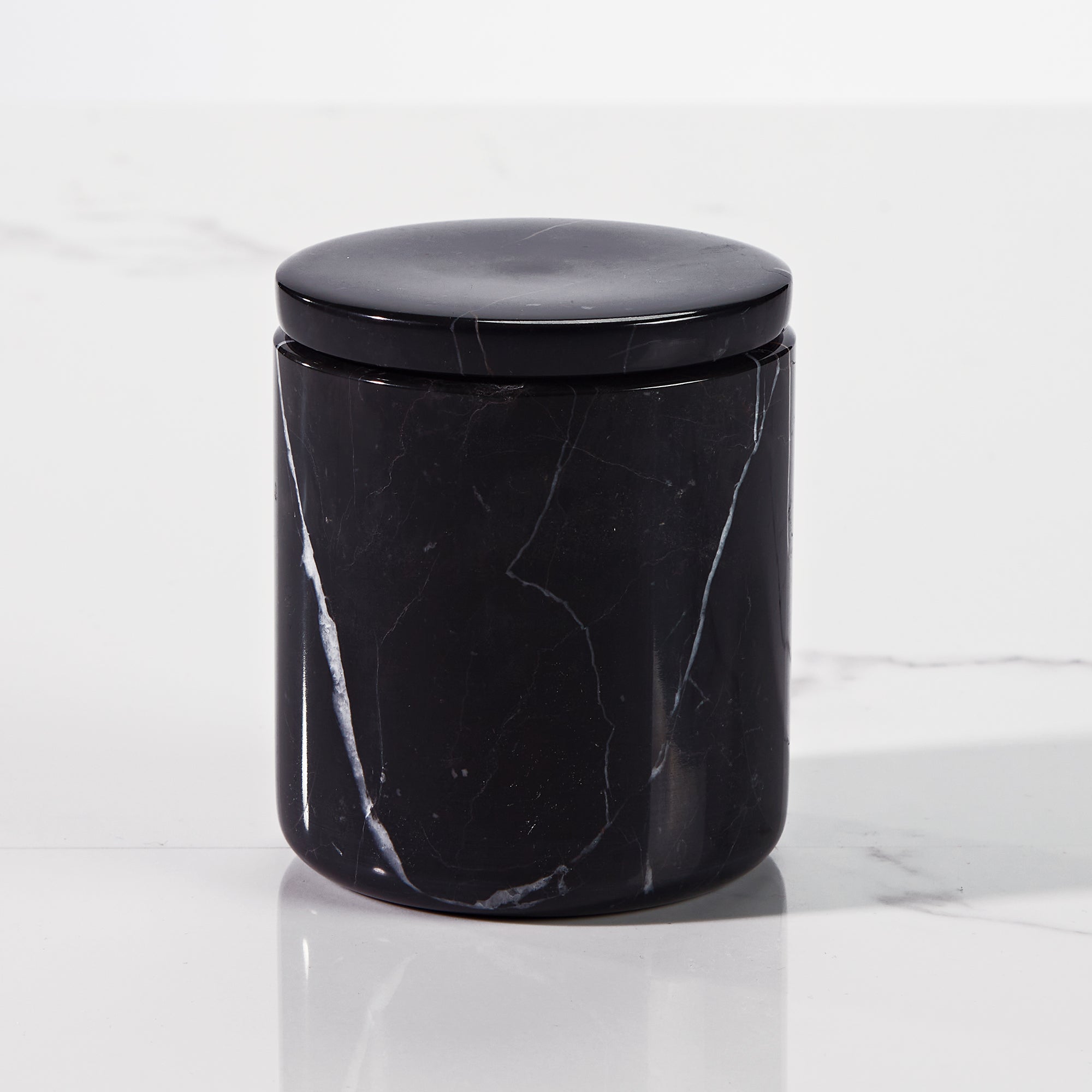 Handcrafted Black Marquina Marble Bath Accessories - Unique and Chic Bathroom Supplies for Elegant Decor