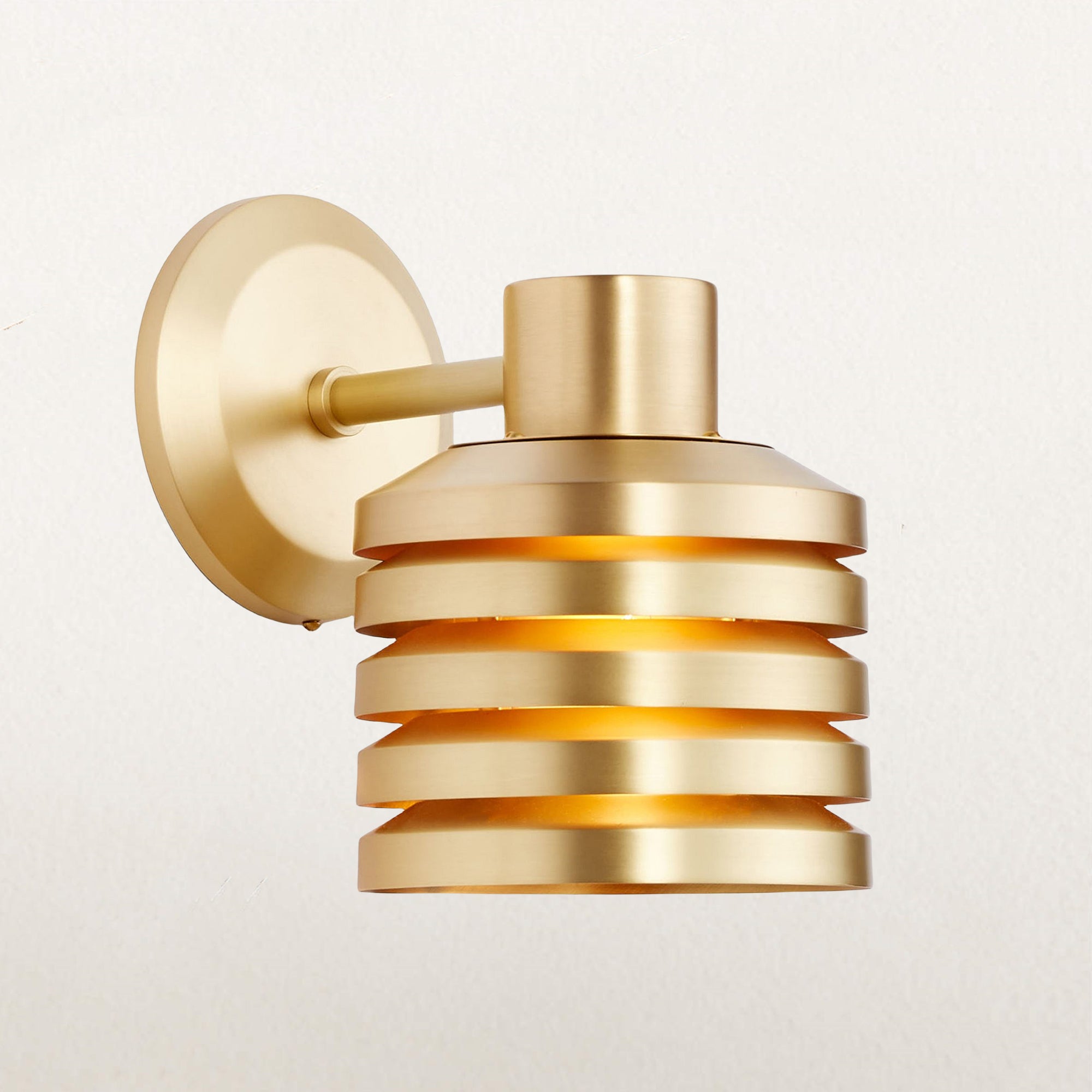 Illuminate Brass Louver Sconce - Adjustable Dimmable Wall Light Fixture