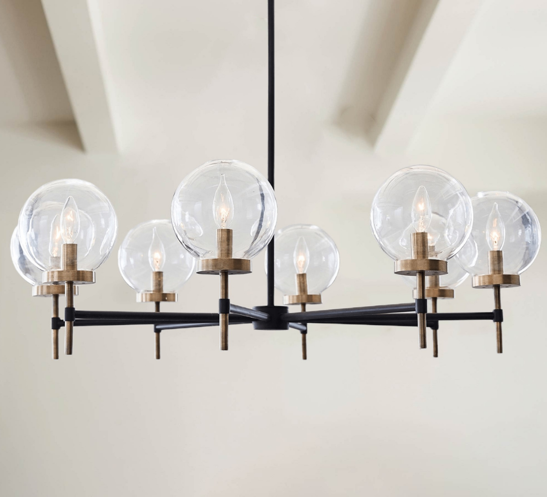 Hanging Poles , Glass Shade for Camryn Chandeliers