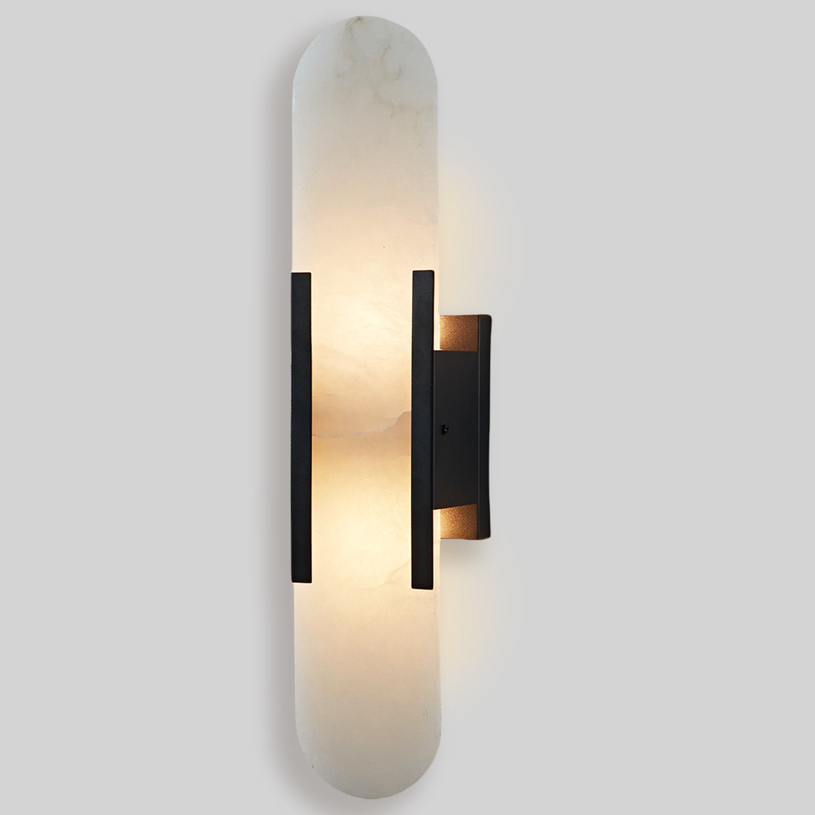 Alabaster Elegance Backplate Sconce - Elegant Alabaster Design with Stunning Finishes - Perfect for Bathroom Sconce