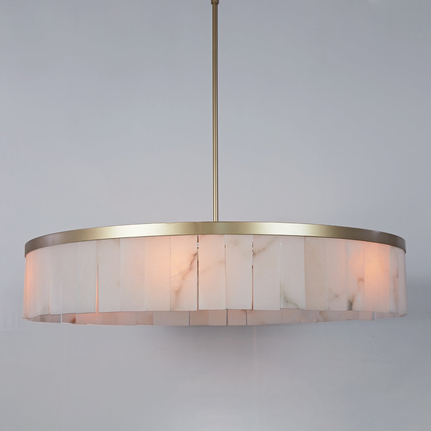 Alabaster Rustic Chandelier - A Modern Living Room Chandelier with Rustic Refinement and Iron Frame Featuring Alabaster Tiles - Perfect Hanging Light Fixture for Your Living Room