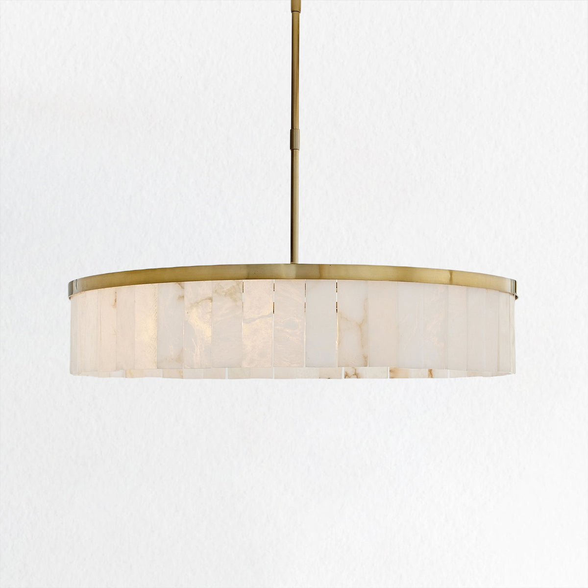 Alabaster Rustic Chandelier - A Modern Living Room Chandelier with Rustic Refinement and Iron Frame Featuring Alabaster Tiles - Perfect Hanging Light Fixture for Your Living Room