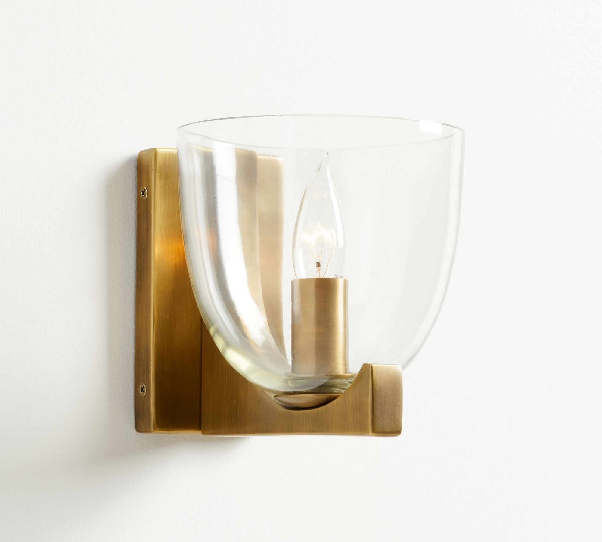 Metal Glass Sconce, Chamberlin Metal Sconce