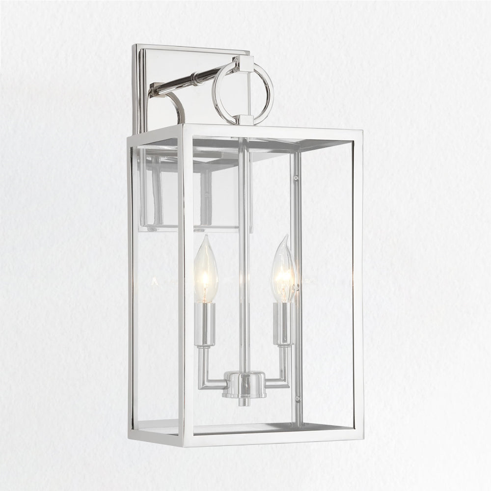 Outdoor Glass & Iron Sconce, Manor Outdoor Glass & Iron Sconce