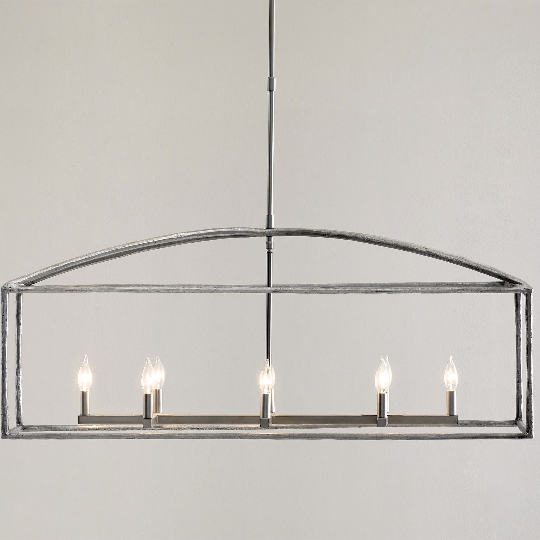 Forged-Iron Linear Chandelier, Fallon Forged-iron Linear Chandelier