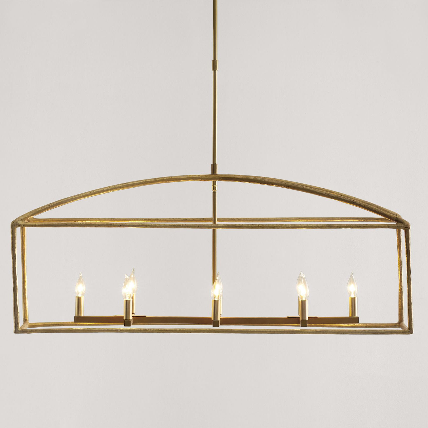 Forged-Iron Linear Chandelier, Fallon Forged-iron Linear Chandelier