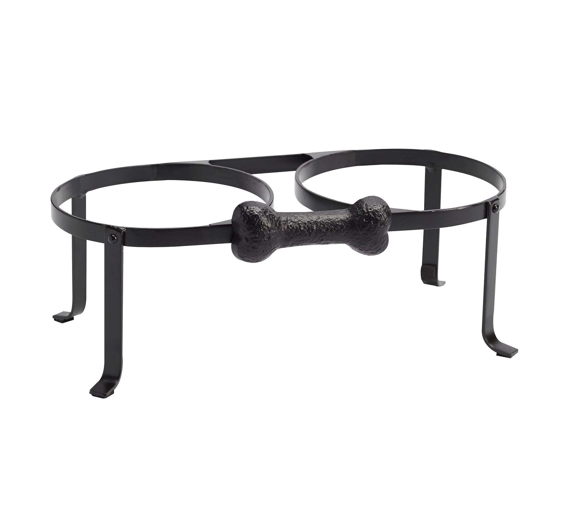 Bone Pet Bowl Stand - Elevated Pet Bowls, Cast Iron Dog Food Stand, Versatile Pet Feeding Station & Dog and Cat Bowl Holder