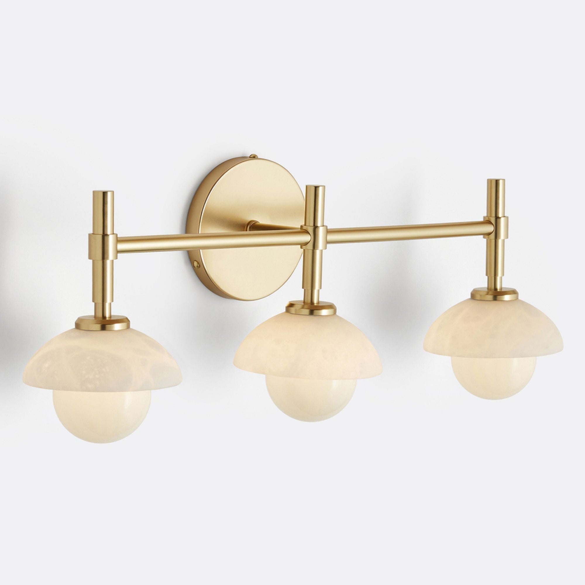 Alabaster Double Sconce, Greenwich Triple Sconce